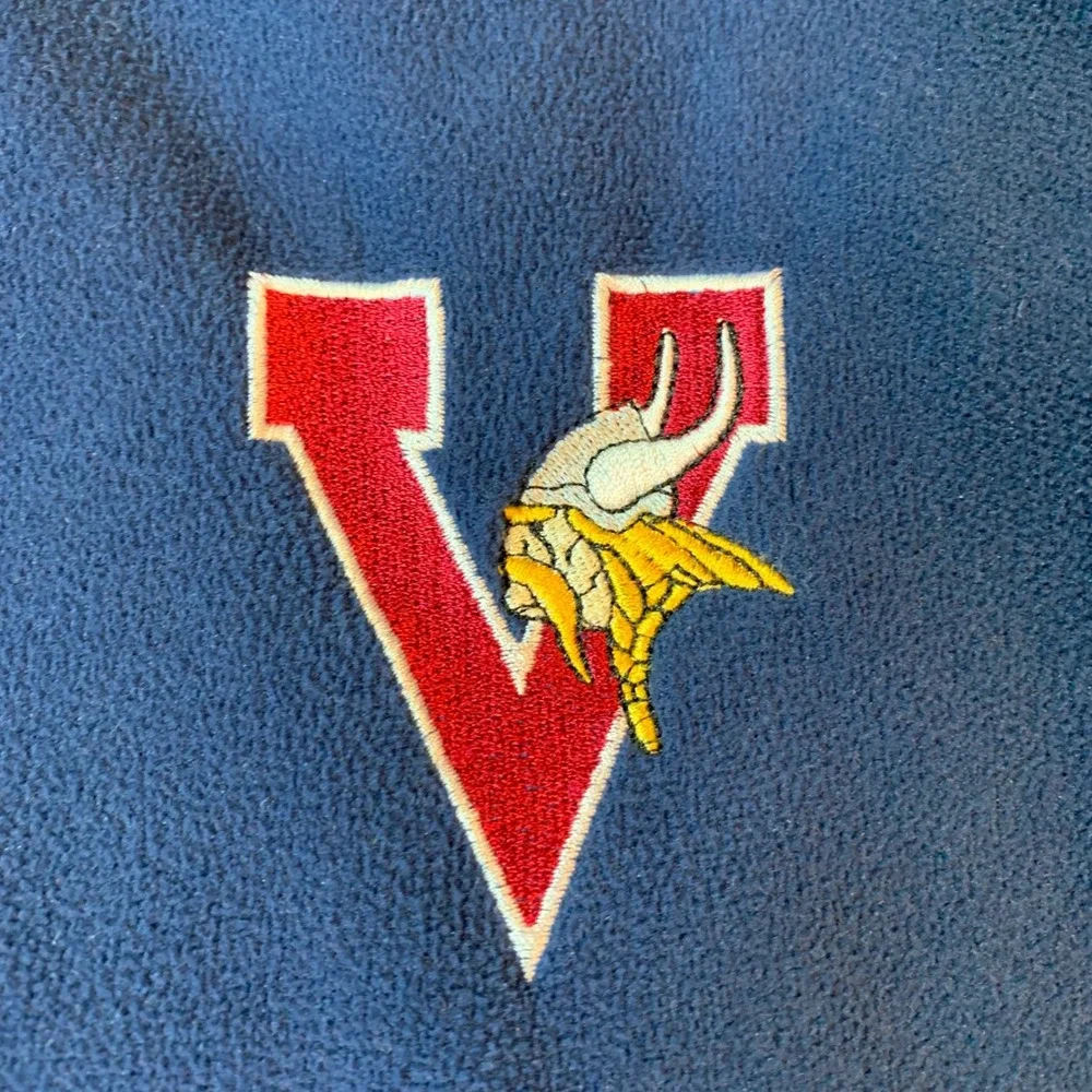 Nike Fit Therma Vikings V Pullover 1/4 Zip Fleece Blue Lage‎ Mt Pleasant PA Alum